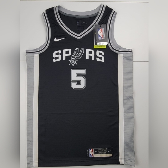 Nike San Antonio Spurs Dejounte Murray Swingman NBA Jersey CW3682-013 Size Small